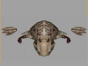 low poly 3d monster - white bones 3D Model