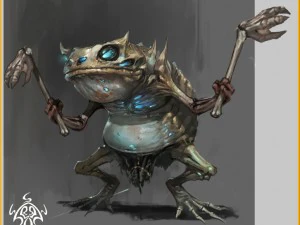 low poly 3d monster - white bones 3D Model