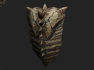 low poly 3d monster - bone care home Modèle 3D