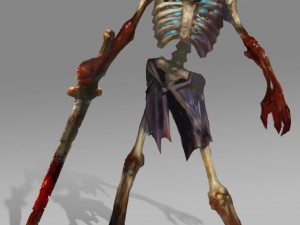 low poly 3d monster - bone home 3D Model