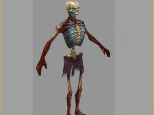 low poly 3d monster - bone home 3D Model