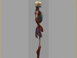 low poly 3d monster - bone home 3D Model