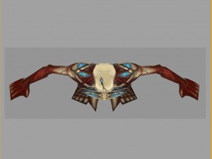 low poly 3d monster - bone home Modello 3D