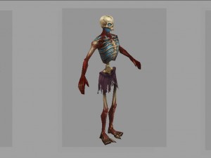 low poly 3d monster - bone home Modello 3D