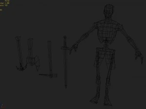 low poly 3d monster - bone home 3D Model