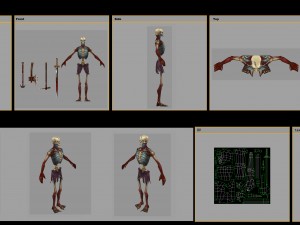 low poly 3d monster - bone home Modello 3D