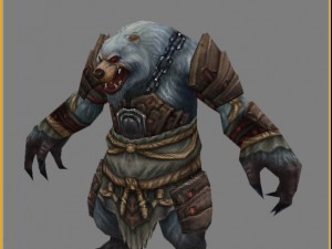 low poly 3d monster - white wind 06 3D Model