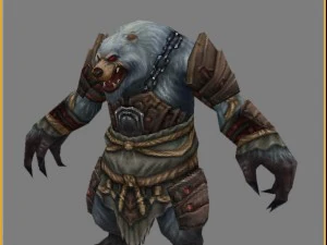 low poly 3d monster - white wind 06 3D Model