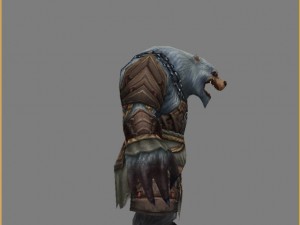 low poly 3d monster - white wind 06 3D Model