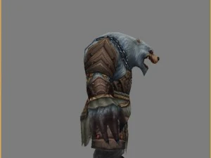 low poly 3d monster - white wind 06 3D Model
