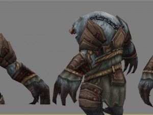 low poly 3d monster - white wind 06 3D Model