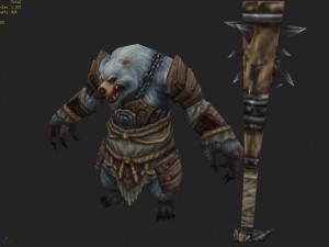 low poly 3d monster - white wind 06 3D Model