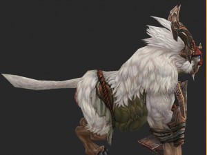 low poly 3d monster - white stork 3D 모델