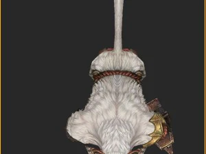 low poly 3d monster - white stork 3D Model