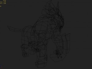 low poly 3d monster - white stork 3D 모델