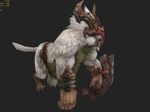 low poly 3d monster - white stork 3D 모델
