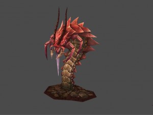 low poly 3d monster - one hundred years old Modelo 3D