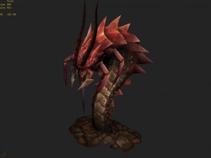 low poly 3d monster - one hundred years old Modelo 3D