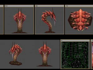 low poly 3d monster - one hundred years old 3D Model