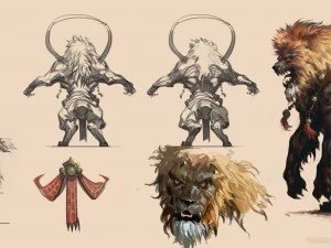 低ポリ 3D モンスター - ポー リン修道院の金獅子 3Dモデル