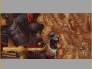 low poly 3d monster - po lin monastery golden lion 3D 모델