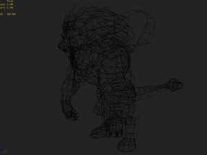 low poly 3d monster - po lin monastery golden lion 3D 모델