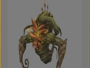 low poly 3d monster - the dill demon 3D Model