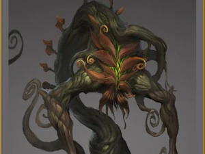 low poly 3d monster - the dill demon 3D Model