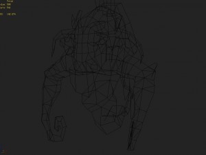low poly 3d monster - the dill demon 3D 模型