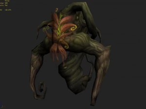 low poly 3d monster - the dill demon 3D Model