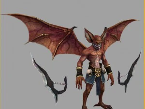 low poly 3d monster - batman 3D Model