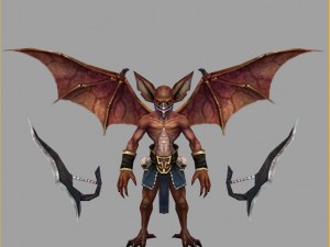 low poly 3d monster - batman 3D Модель