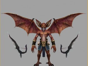 low poly 3d monster - batman 3D Model