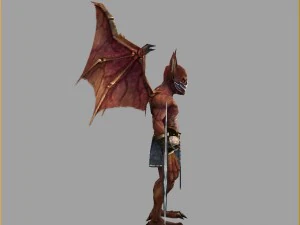 low poly 3d monster - batman 3D Model