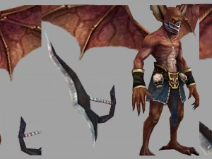 low poly 3d monster - batman 3D Model