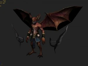 low poly 3d monster - batman 3D Model