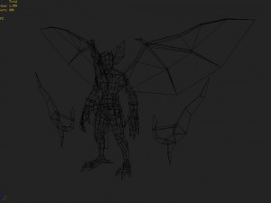low poly 3d monster - batman 3D Модель