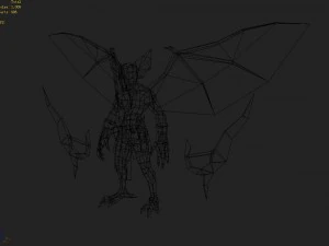 low poly 3d monster - batman 3D Model
