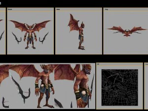 low poly 3d monster - batman 3D Model