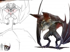 low poly 3d monster - batman 03 Modelo 3D