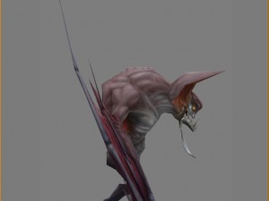 low poly 3d monster - batman 03 Modelo 3D