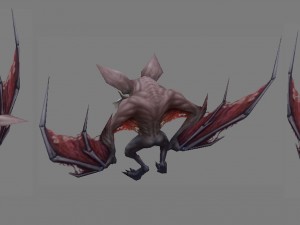 low poly 3d monster - batman 03 Modelo 3D