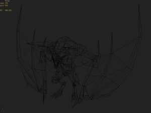 low poly 3d monster - batman 03 Modelo 3D
