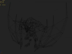 low poly 3d monster - batman 03 3D Model