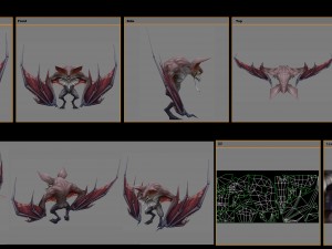 low poly 3d monster - batman 03 Modelo 3D