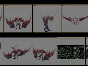 low poly 3d monster - batman 03 3D Model