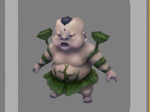 low poly 3d monster - twin lotus monster Model 3D