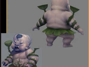 low poly 3d monster - twin lotus monster 3D Model