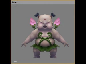 low poly 3d monster - the twin lotus monster 02 3D Model