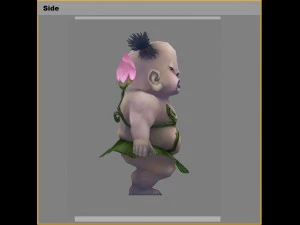 low poly 3d monster - the twin lotus monster 02 3D Model